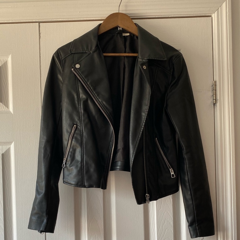 H&M womens size 8 faux leather jacket